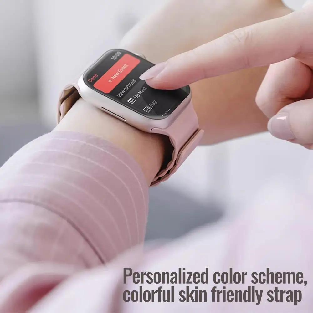 Magnetisches Silikonarmband für Apple Watch Band 44 mm 45 40 mm 46 mm 42 mm 49 mm 41 Armband Correa iWatch Serie 11 10 9 8 7 SE3 Ultra2