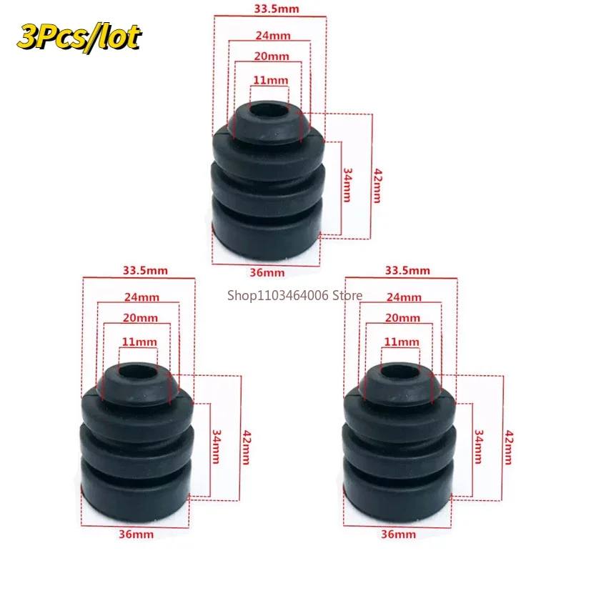 3Pcs  for Air Conditioner External Compressor Vibration Damping Feet Anti-Vibration Shock Pad