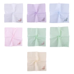 Floral Embroidery Sweat Wiping Handkerchief for Kids Men Women Elderly Handkerchief Pocket Handkerchief for Wife Mom