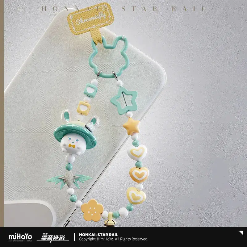 [Genuine] miHoYo Game Honkai Star Rail Bunny Mushroom & Mushroom Bunny Phone Strap Anime Pendant Keychain Prop Cosplay Xmas Gift 3