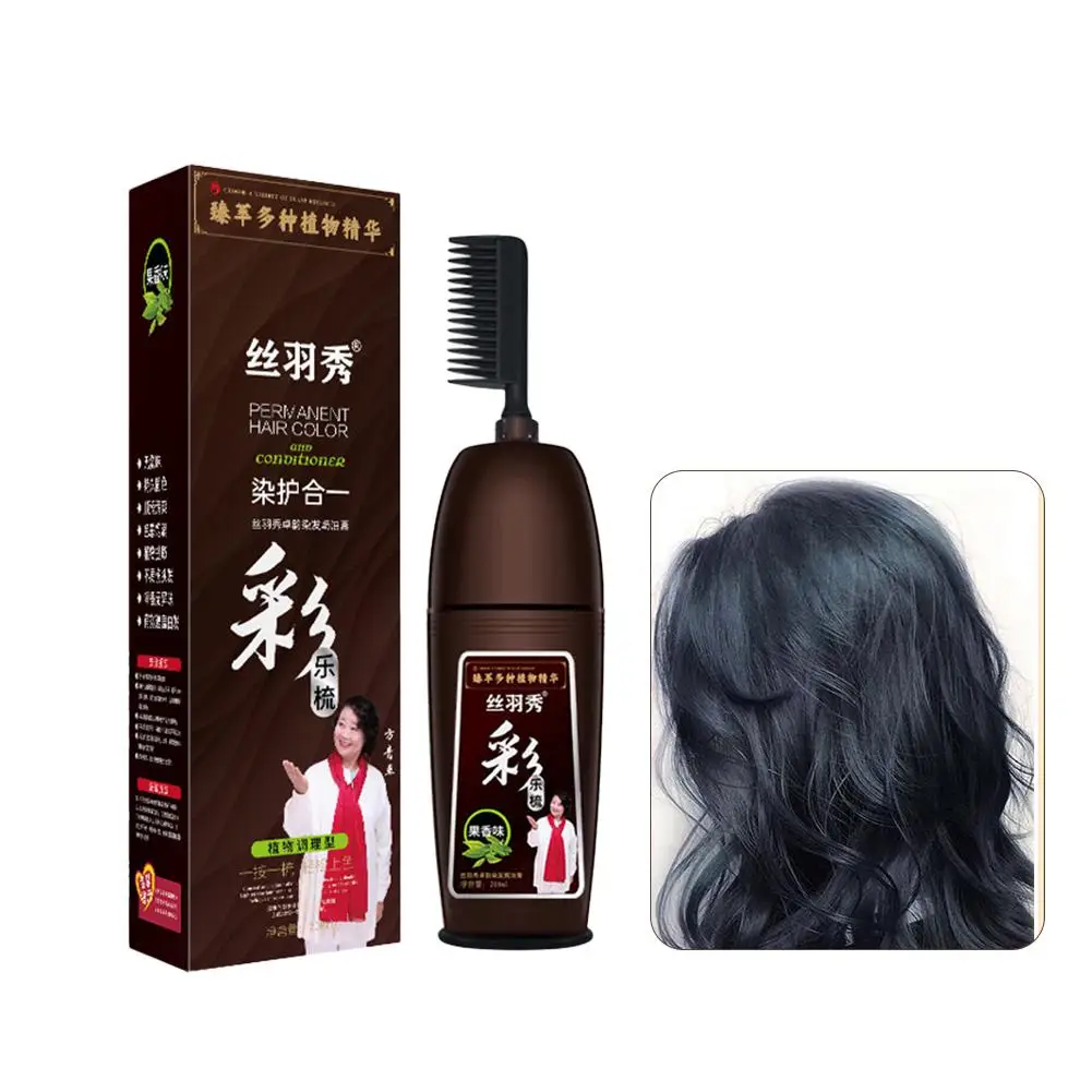 Shampoo de tintura de cabelo vegetal, Creme Natural Black Hair Dye, 16 Componentes da Bolha, Corante Colorido, Herbal White, Cobrindo L2r8, 200ml