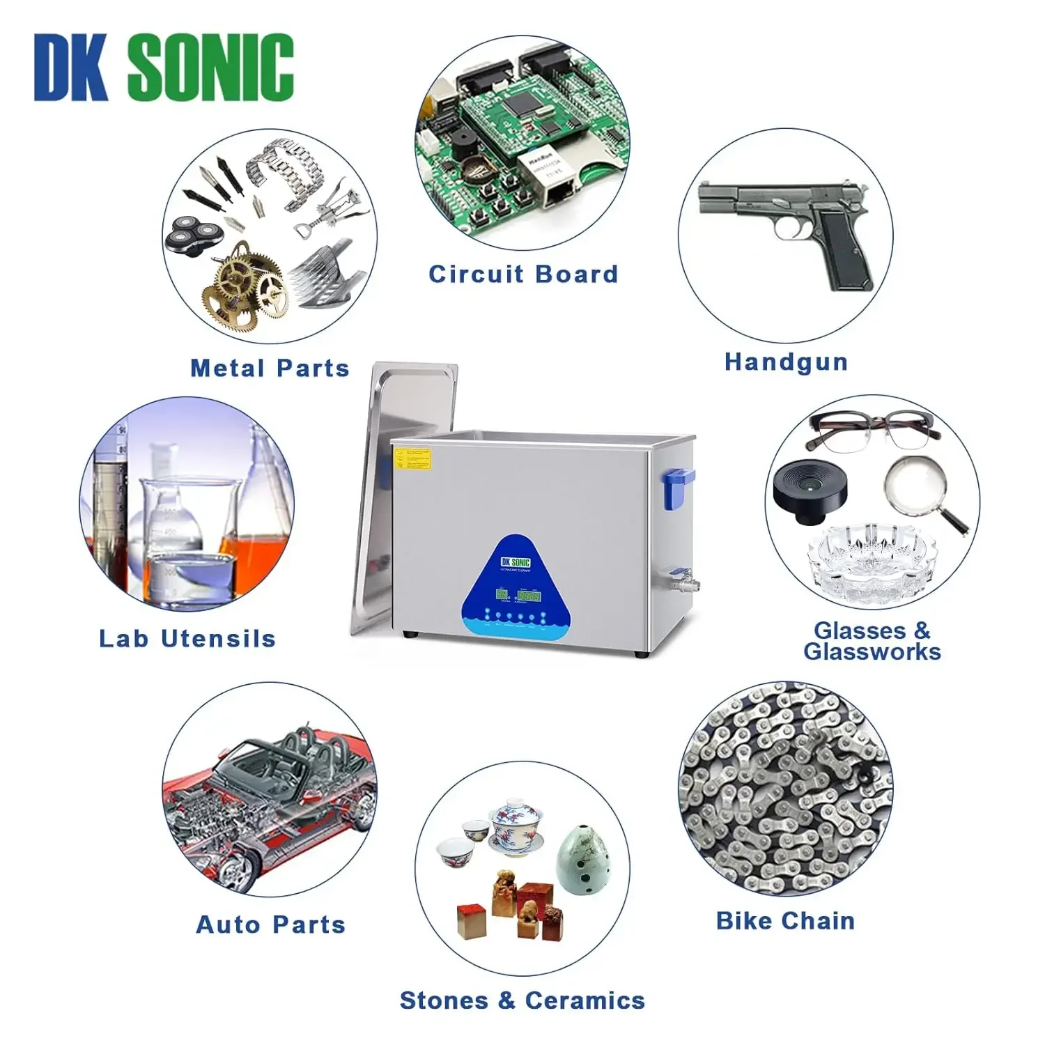 Limpiador ultrasónico, limpiador sónico profesional de 37L con cesta de limpieza. Limpiador de piezas ultrasónico de control digital para limpieza