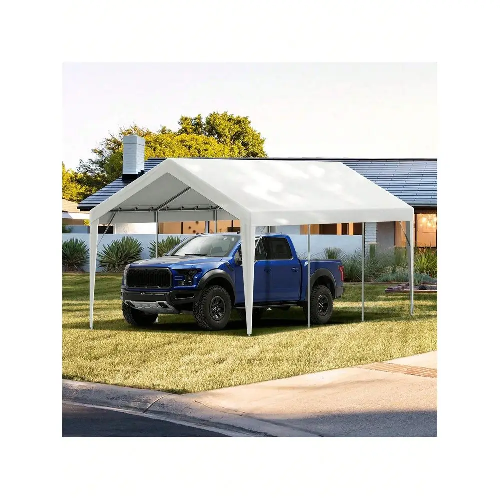 

Replacement Canopy Cover 10 X 20 Ft, Garage Top Tent Shelter Tarp HeavyDuty Waterproof UV Protected, Easy Installation With Bal
