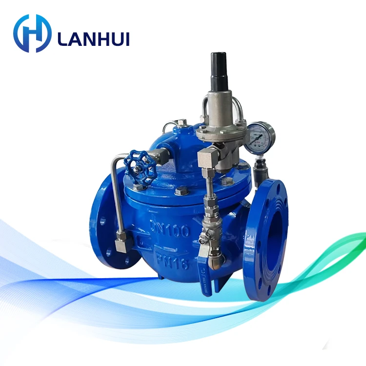 Customized DN40-DN600 200X Pilot Operated Hydraulic Pressure Reducing Valve for Water Pipeline Flow Control