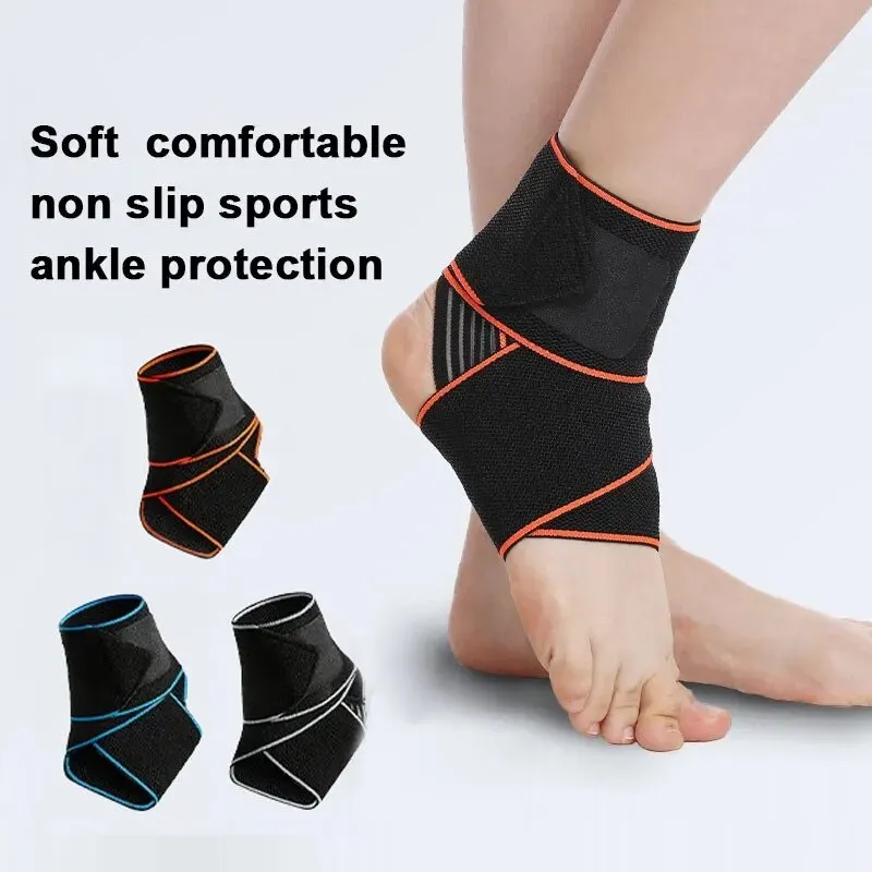 1PC Ankle Brace for Sprained Ankle Support Braces Wrap for Stabilizing Tendonitis Basketball Running Sprains Achilles Unisex