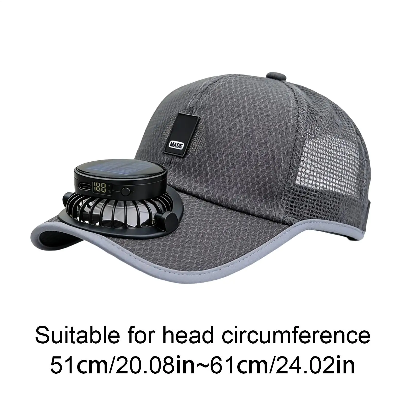 Hat with Fan USB Charging Wind Blower Sunhat Wide Brim Solar Fan Cap for Outdoor Beach Summer Camping Hiking Golf Gardening Work view 5