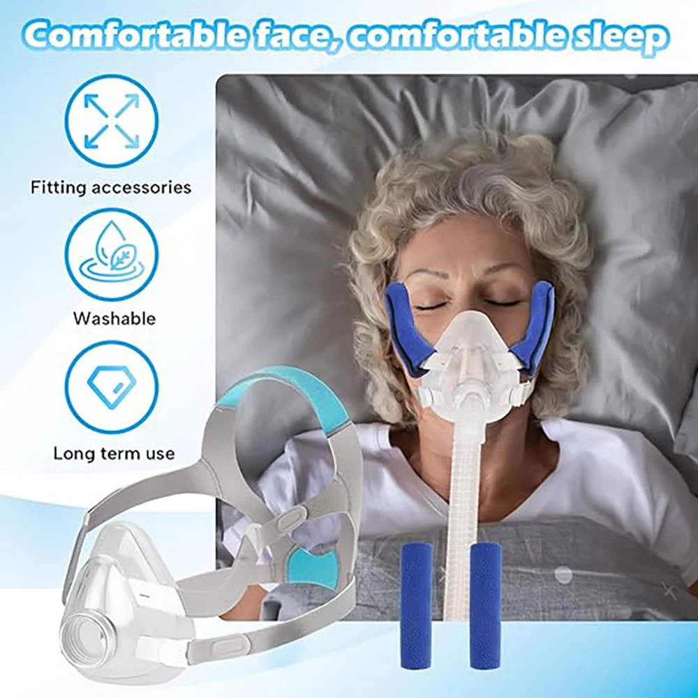 

AirFit F20 Full Face CPAP Mask Replacement Kit Soft Silicone F20 Replacement Mask Contains Mask Cushion, Headgear, Frame, Clips