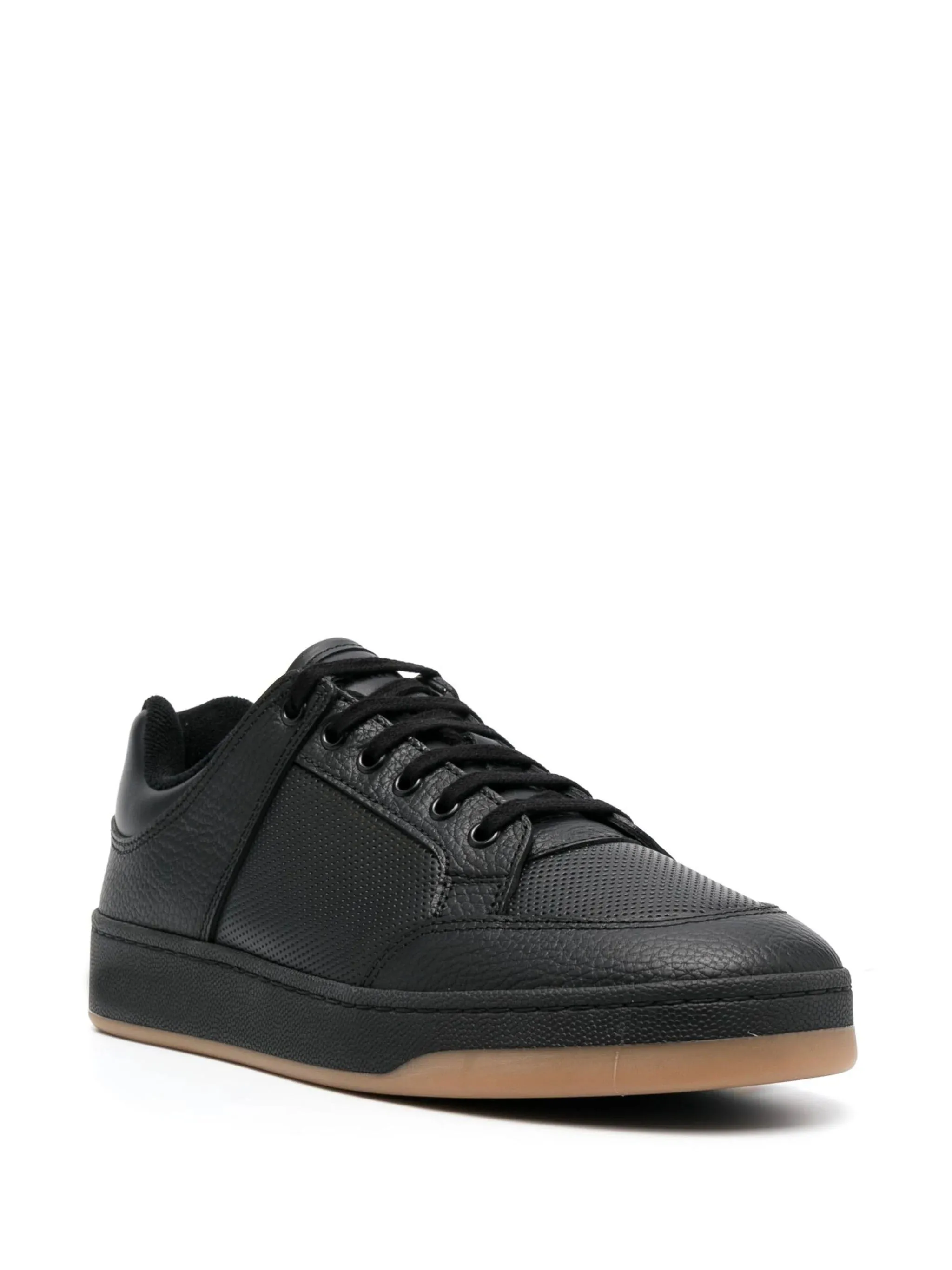 Women's 61 Leather Perforated Sneakers Black