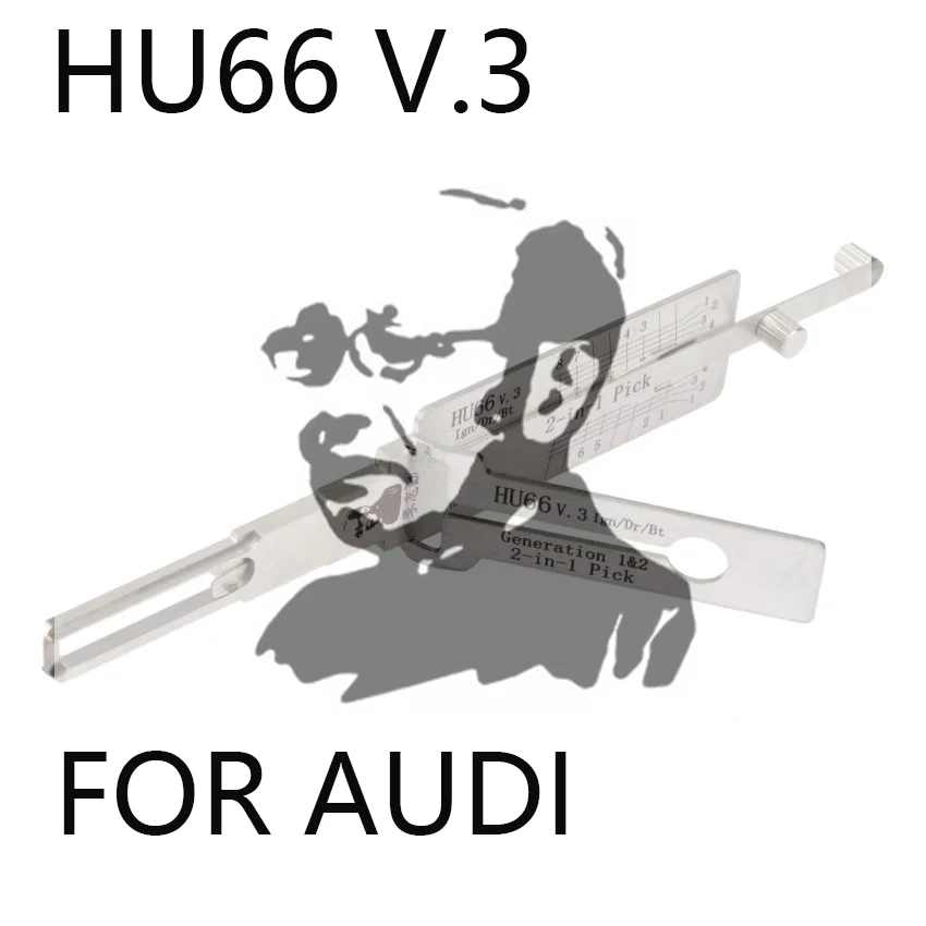 Lishi 2-In-1 locksmith tool Twin Lifter HU66 FOR Volkswag FOR Porsche FOR Audi A3 2006 – 2015/A4 1996 – 2015 /AS4 1996 – 2015