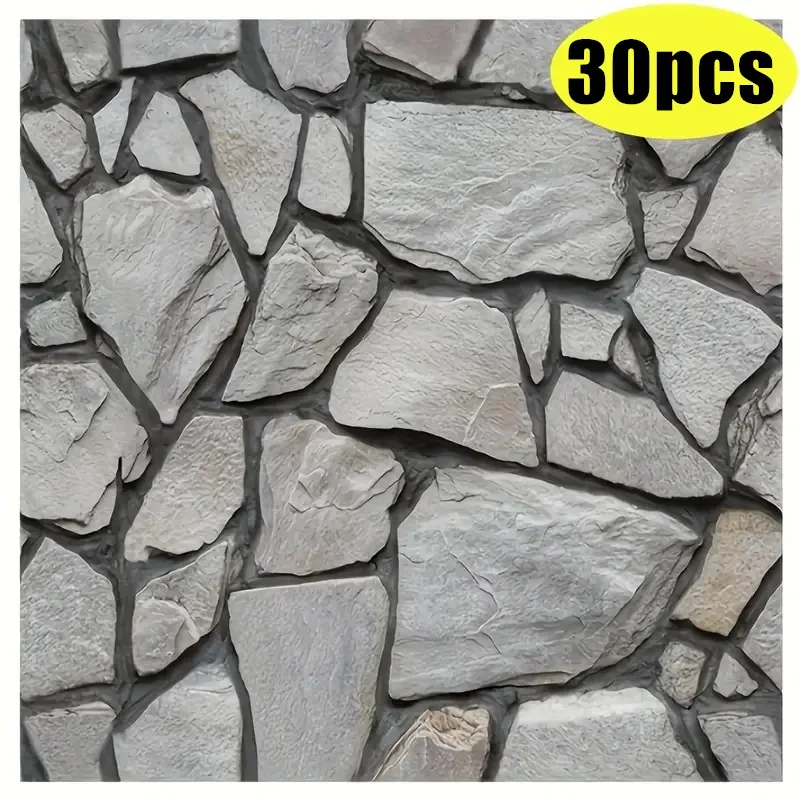 

3D Brick Tile Wall Sticker Self-Adhesive Waterproof Removable Foam Faux Panel for Bedroom Bathroom Kitchen Fireplace Home Decor