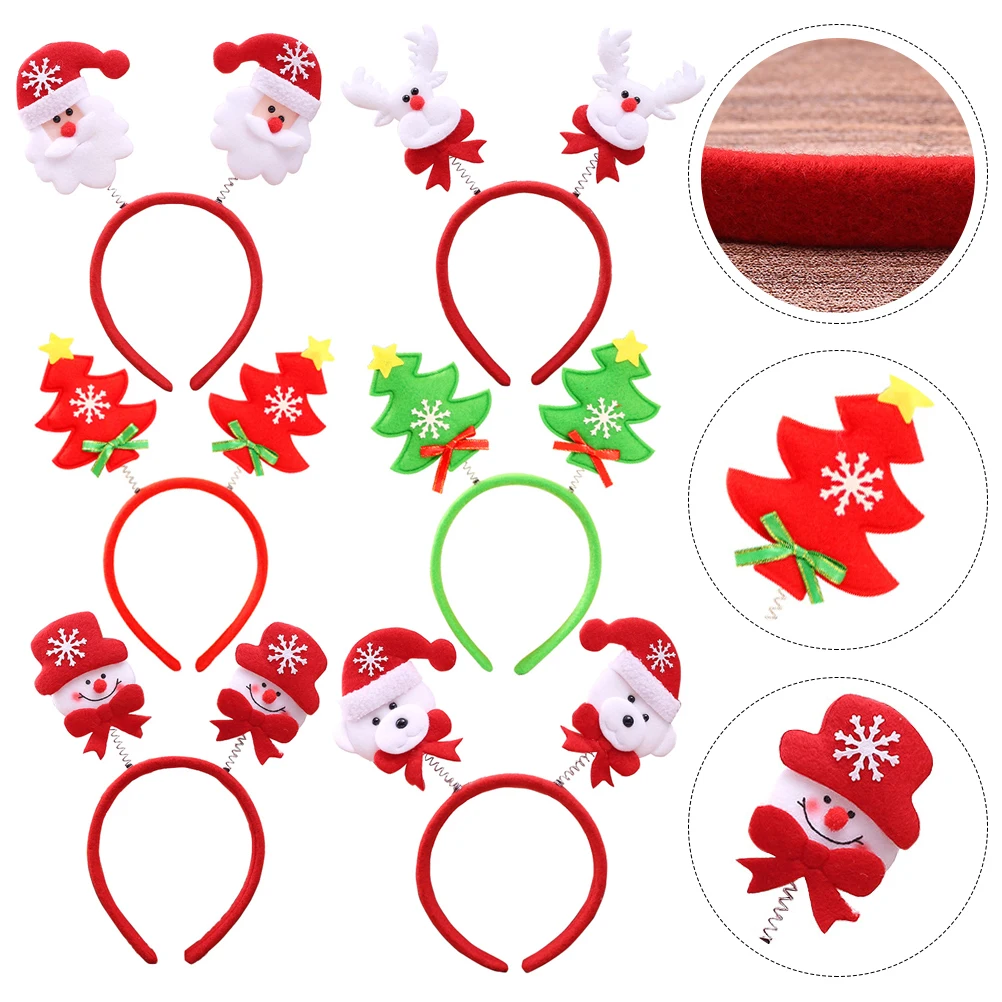 

6Pcs Christmas Headbands Reusable Hair Hoops for Festive Occasions Christmas Headbands Headband for Xmas Xmas Hair Hoops