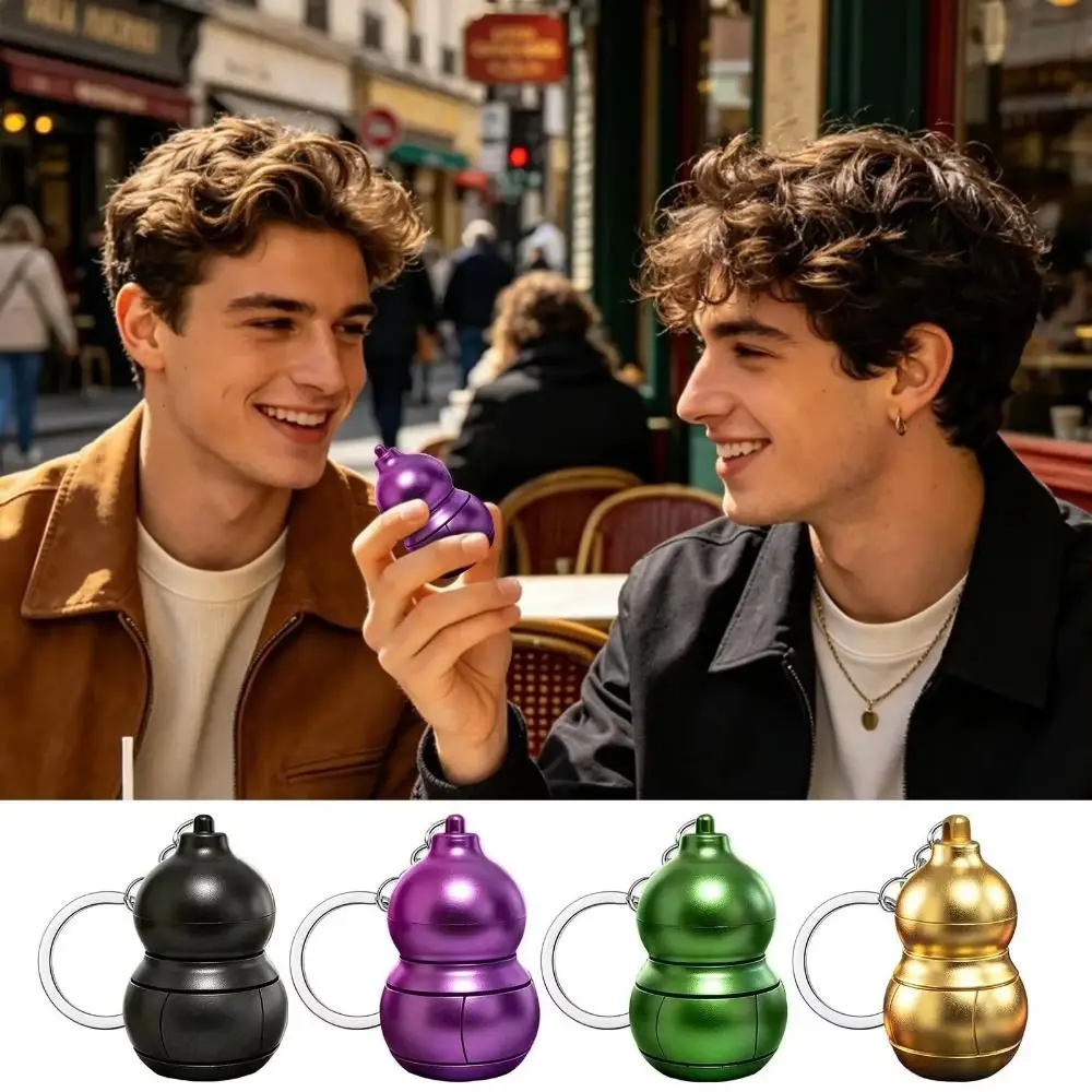 Mini Rotating Magnetic Gourd Fidget Spinner Gourd Shape Finger Spinning Gourd Finger Gyro Keychain Detachable
