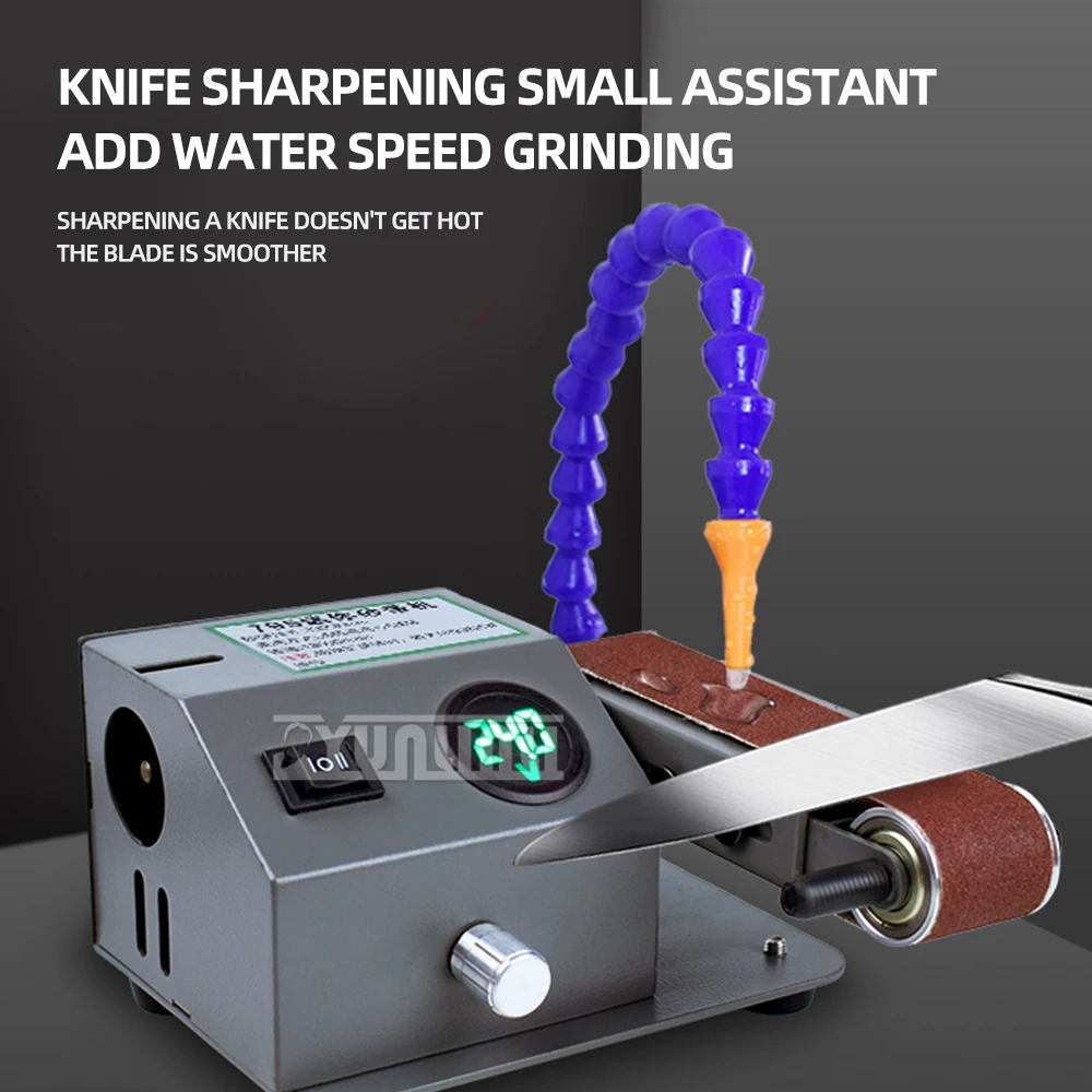 

Flowing Water-Cooled Knife Sharpening Machine Automatic Electric Belt Grinding Machine Scissor Sharpener Belt Sanding Machine