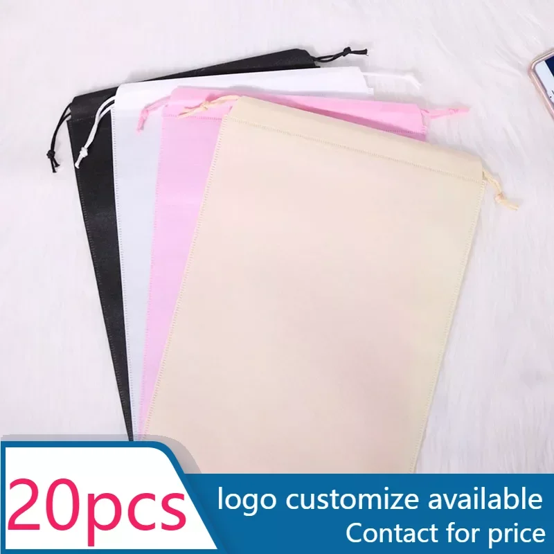 

20 pieces Non woven fabric drawstring bags for clothes/shoegift/Chrismas festival bags Dust bag Storage bag accept custom logo