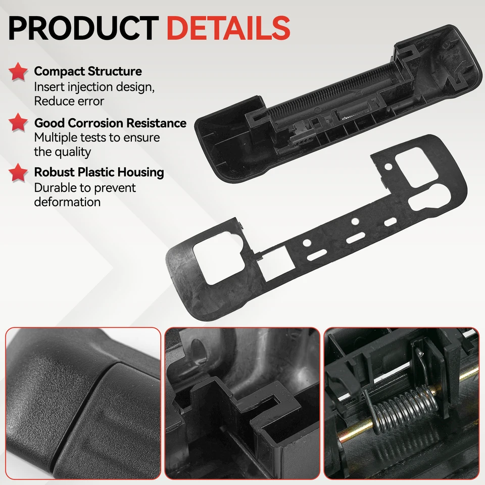 Car Exterior Tailgate Outer Rear Back Door Outer Handle W/Clips
