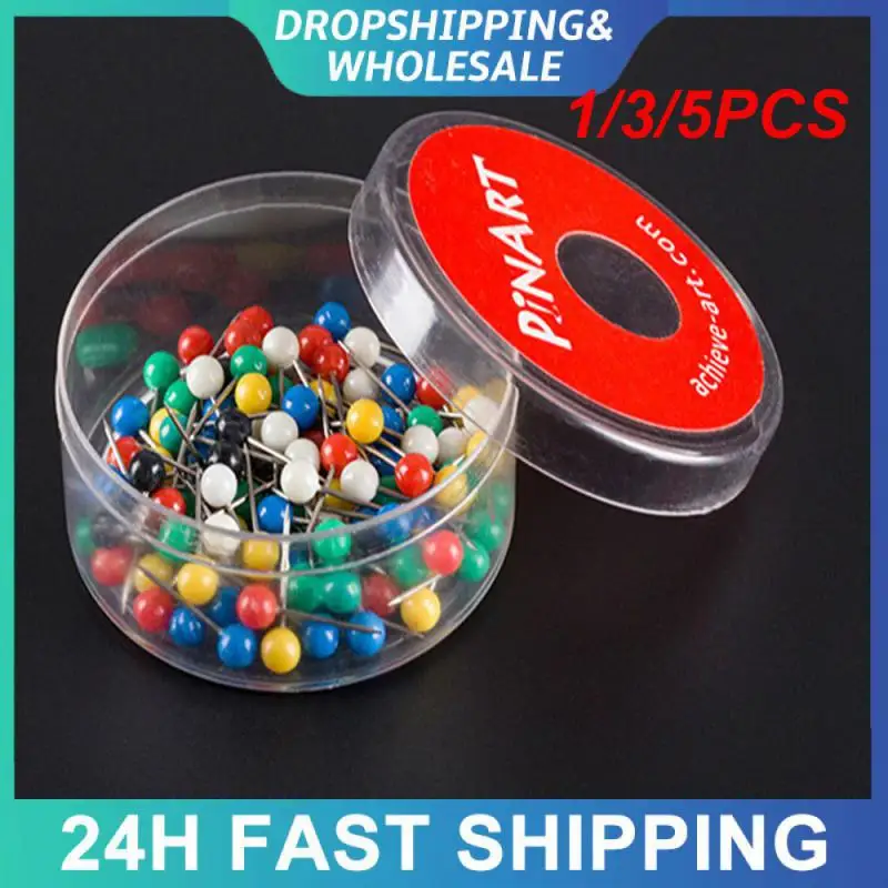 1/3/5PCS Colorful Fishing Gear Accessories High-quality Fishing Accessories Non Induced Steel Pearl Head Positioning Needle