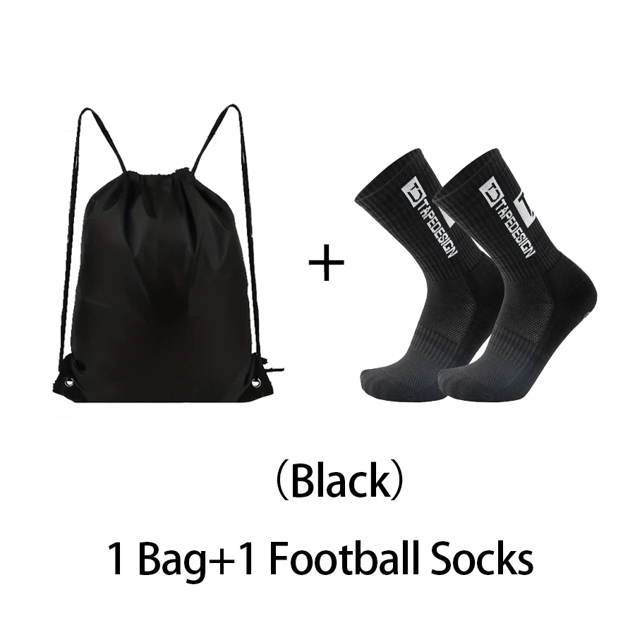 

2 Pairs Men's Mid-Calf Anti-Slip Sports Socks Non-Slip Warm Soccer Cycling Football Socks for Sports Fans