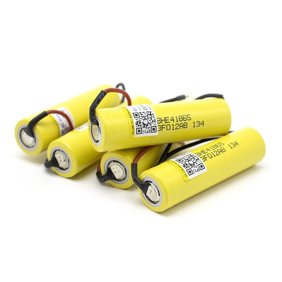 Batería de litio recargable de 1-20 piezas, 18650 HE4, 2500mAh, 3,7 V, descarga continua, 20A, adecuada para herramientas eléctricas, cableado artesanal