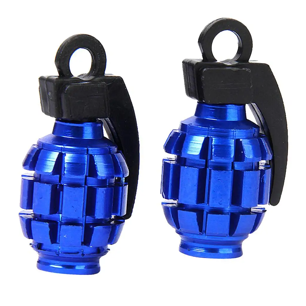 색상 선택 -2 수류탄 휠 에어 스템 캡 자동차 트럭 자전거 타이어