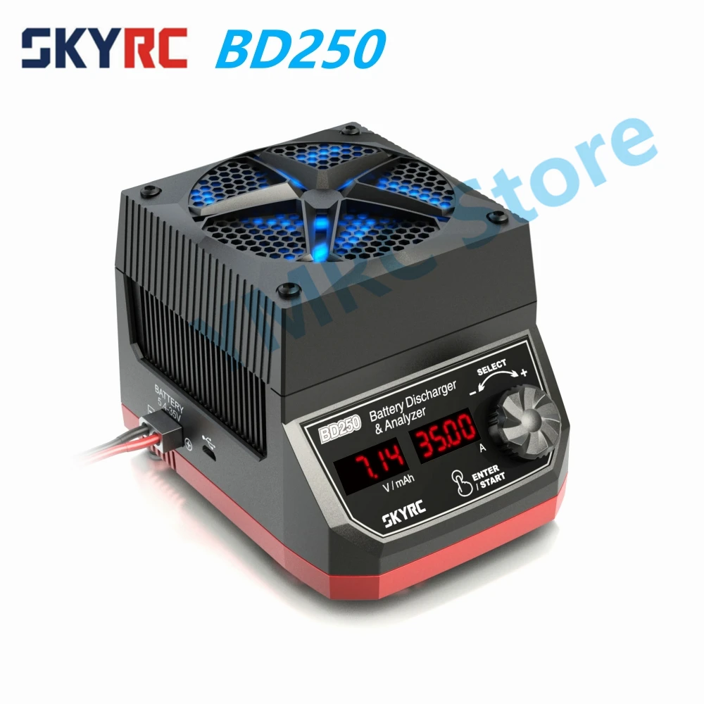 

SKYRC BD250 250 Вт высокомощный разрядник батареи LiPo LiFe LiHv NiMH NiCd Pb, анализатор батареи, обновленный разрядник батареи