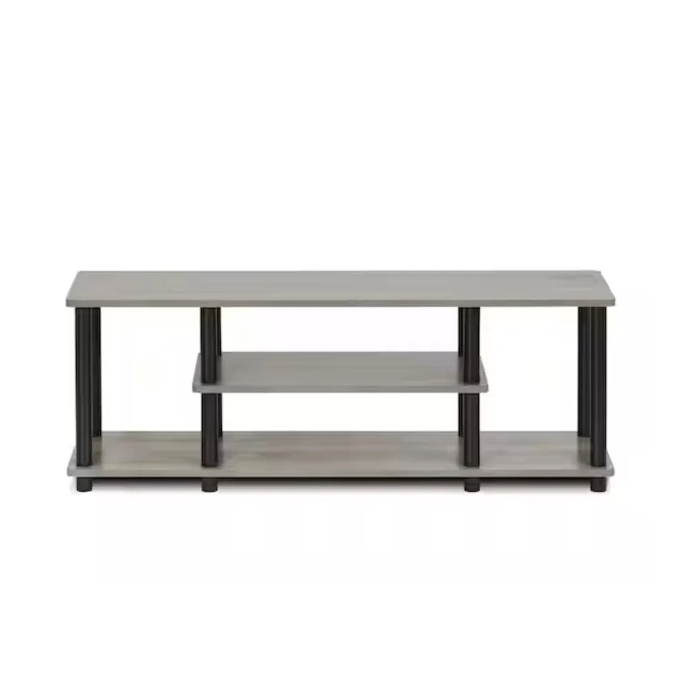 

44 in. Particle Board TV Stand Fits TVs Up to 55 in. with Open Storage; No Tools Entertainment TV Stand.