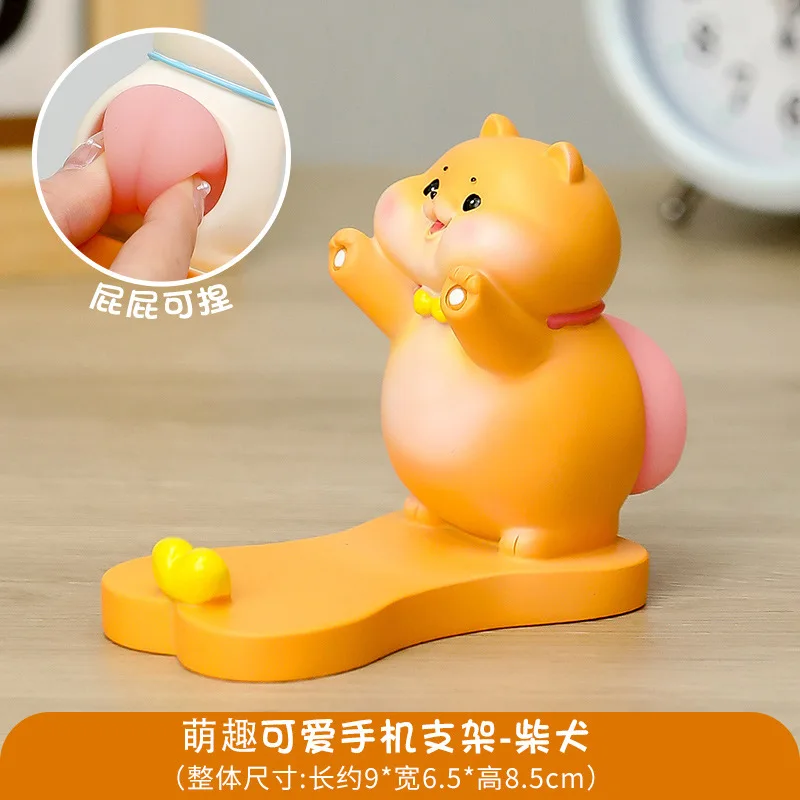 

Xiaochaigou Mobile Phone Stand Decoration New Creative Cute Office Decoration Gift Suitable For All Mobile Phones