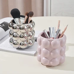 【Epeiushome】 ceramic pen holder cosmetic brush storage bucket creative student office desktop simple stationery ornaments