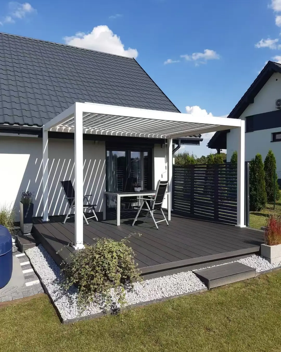 Design Motorized Aluminum Powder Coated Waterproof Double Roof Canopy Pavilion Pergola Gazebo South Africa Outdoor 3x4 6x4