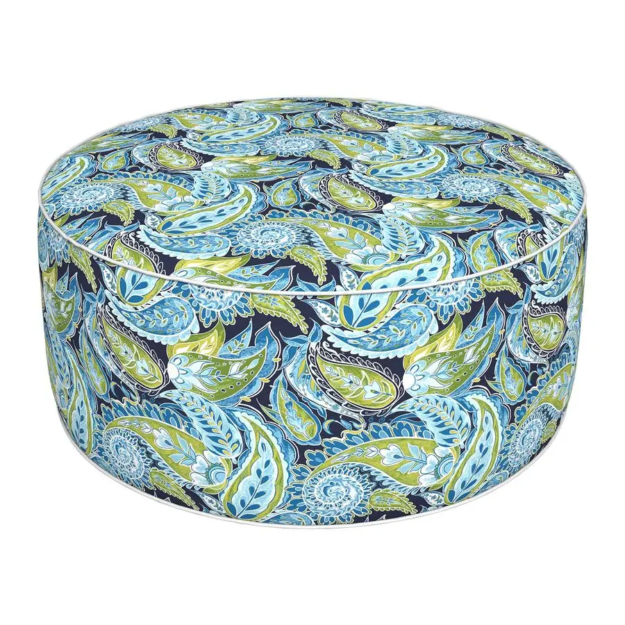 

Офортанка-пуф D31 xH14 для использования на улице и в помещении, водоотталкивающая подставка для ног для патио с портативной ручкой, круглый пуф-оттоманка