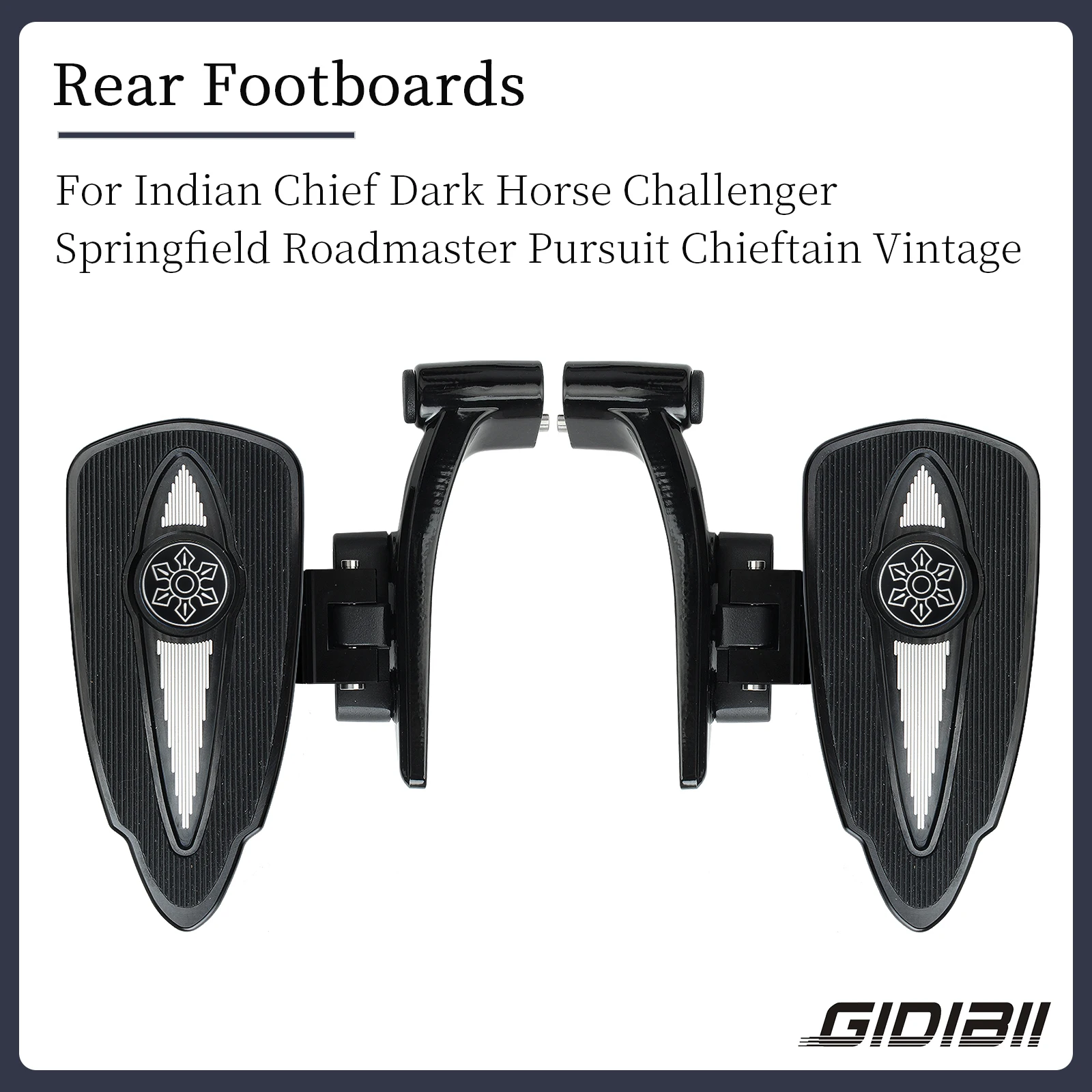 

Rear Footboards For Indian Chief Dark Horse Challenger Springfield Roadmaster Pursuit Chieftain Vintage Passenger Floorboards