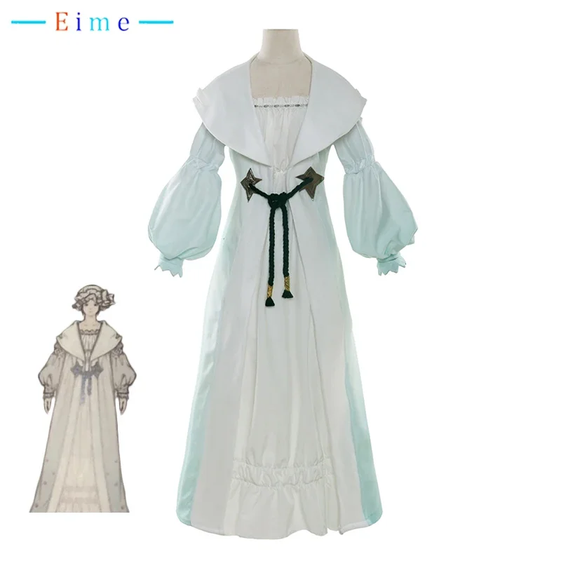 FF14 Crescent Moon Nightgown Cosplay Costume White Cute Dress Sleepwear Women Fancy Dress Suit Halloween Unifoerms Custom Made