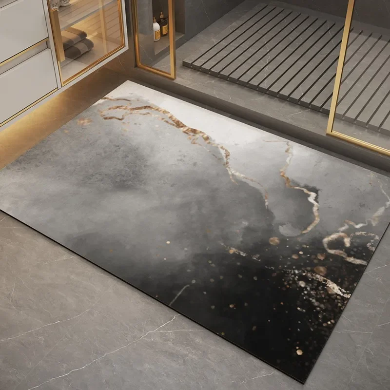 

Ковер для ванной комнаты, украшение для дома, впитывающий мраморный напольный коврик для ванной, коврик для унитаза, нескользящие коврики для ног Alfombra De Baño 욕실 카펫