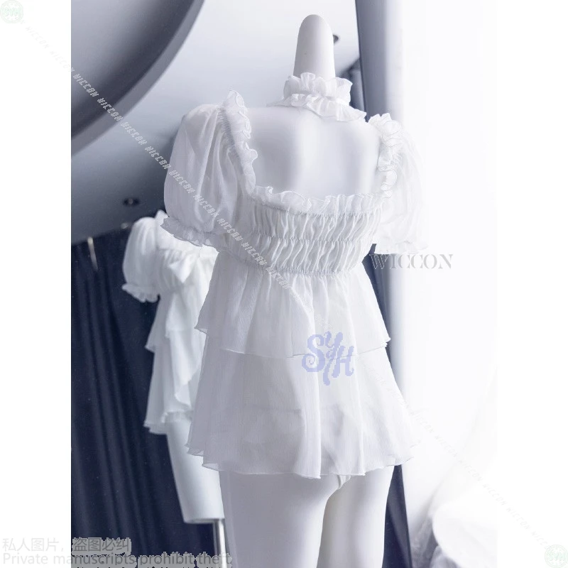 เทพธิดาแห่งชัยชนะ นิกเก้ โดโรธี คอสเพลย์ ชุดชั้นในเซ็กซี่สีขาว บิกินี่ฤดูร้อน โลลิต้า ฮาโลวีน