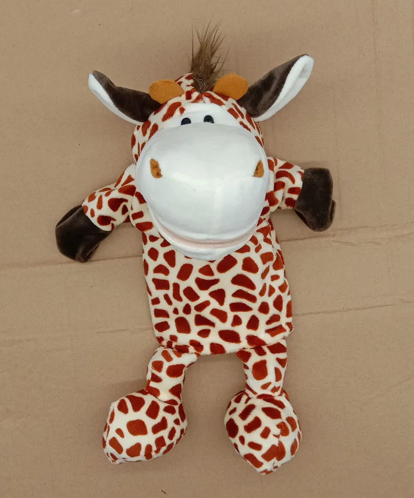 35cm Cartoon Tier Handpuppe eltern-kind-Spiel Puppe Löwe Elefant Schwein Beschwichtigen Spielzeug Geburtstag Geschenke Für Kinder