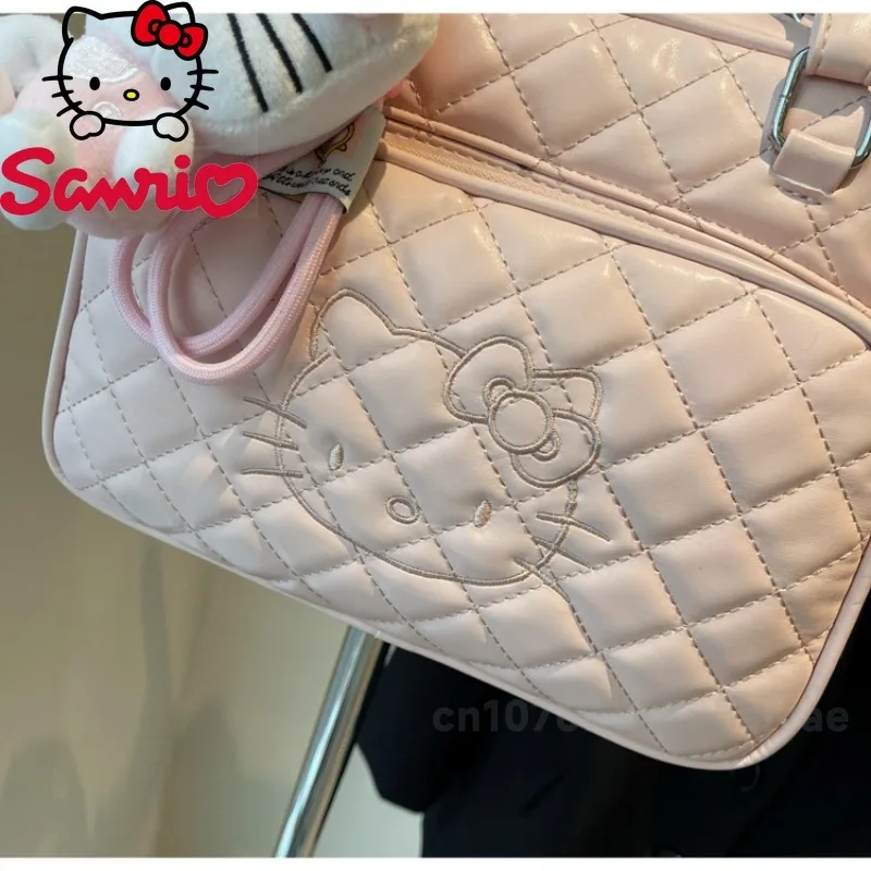Hello Kitty 2025 New Women's Backpack Fashion High Quality Women's Backpack Solid Color Versatile Large Capacity Women's Handbag