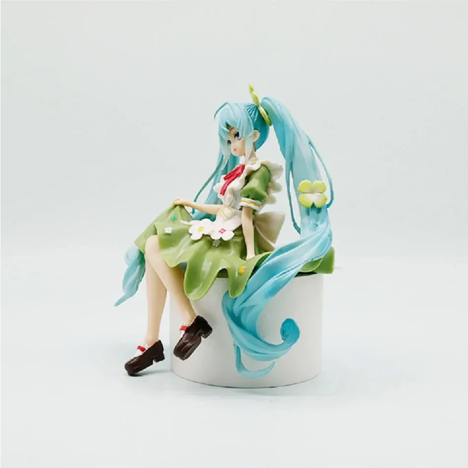 Hot Sale Anime Figure Hatsune Miku Noodle Stopper Lucky Grass Fairy Action Figure PVC Collection Model Ornament Toys view 6