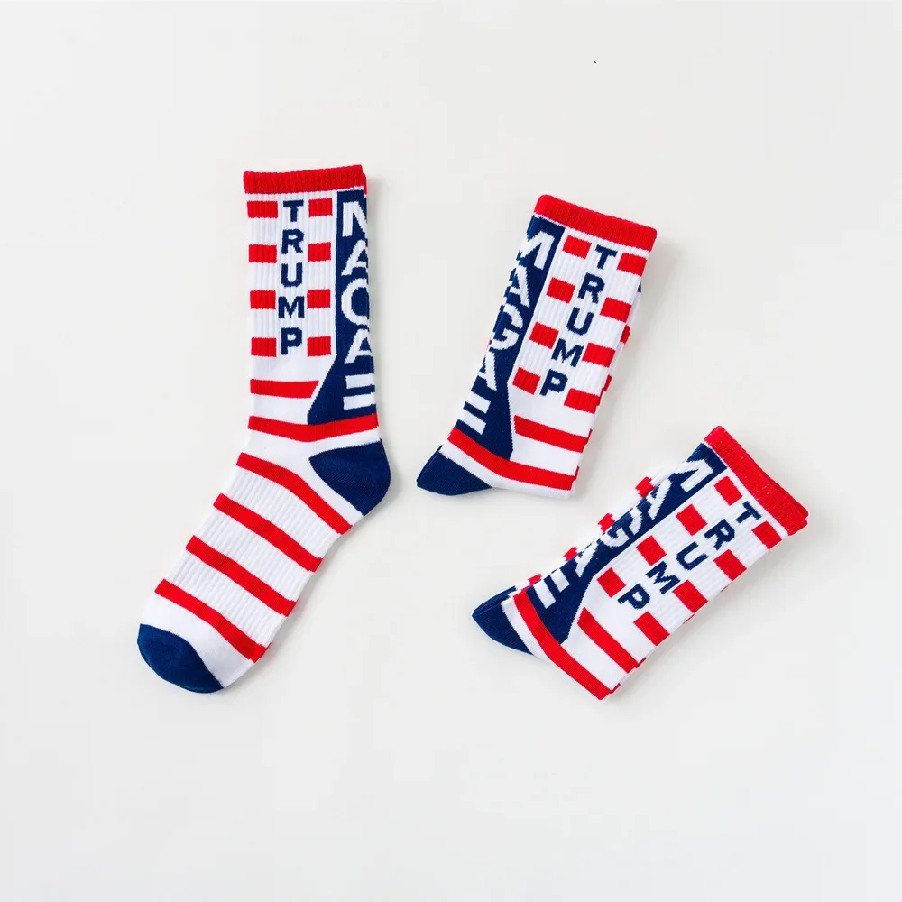 Funny President Donald Trump Socks Men Trump flag maple socks Compression Socks Streetwear Hip Hop