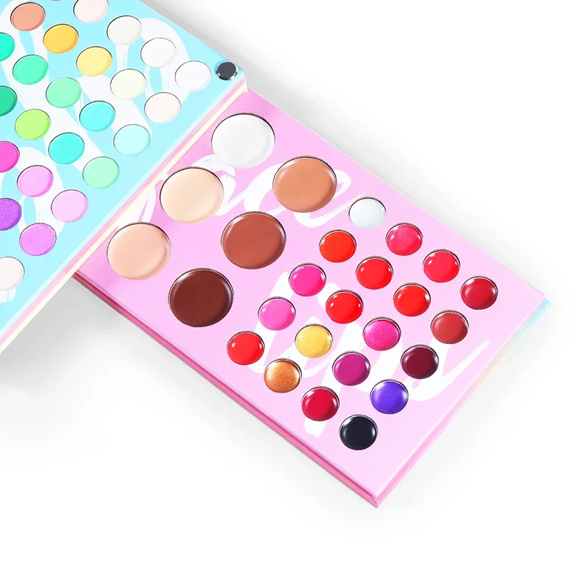 POPFEEL All in one Makeup Palette Set Highly Pigmented Glitter Matte Eyeshadow Powder Blush Lipgloss Concealer Cosmetic Palette