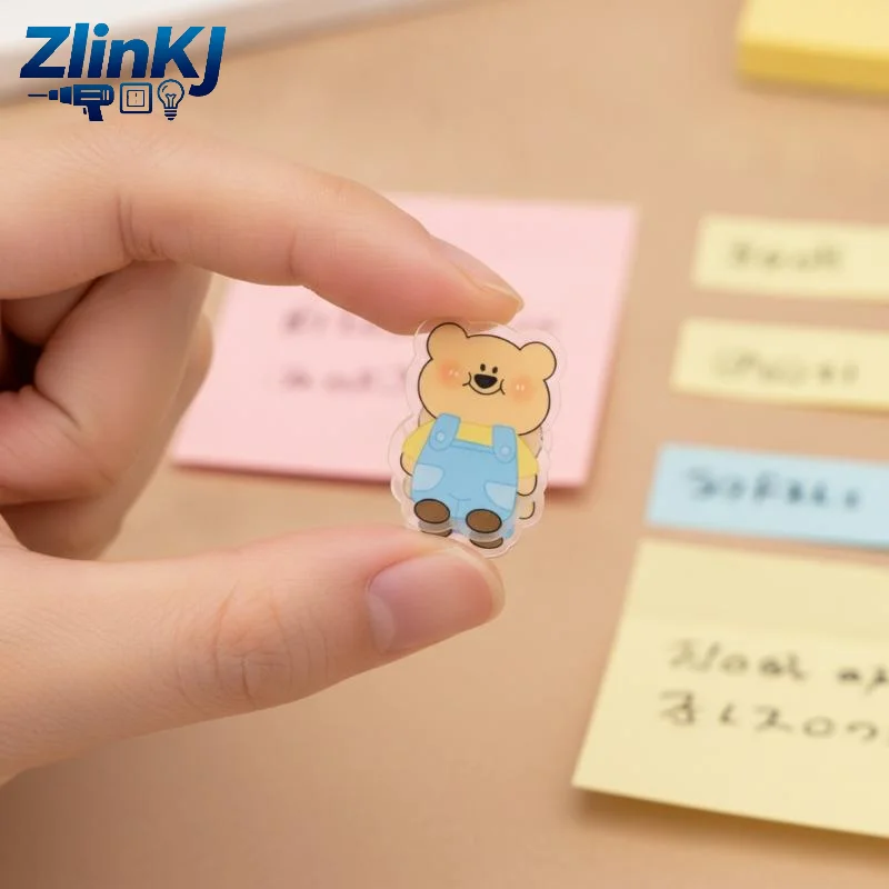 6Pcs Cartoon Bear Clips Cute Animal Decorative Clamps Portable Non-slip Bookmark Sealing Clips for Office School Home