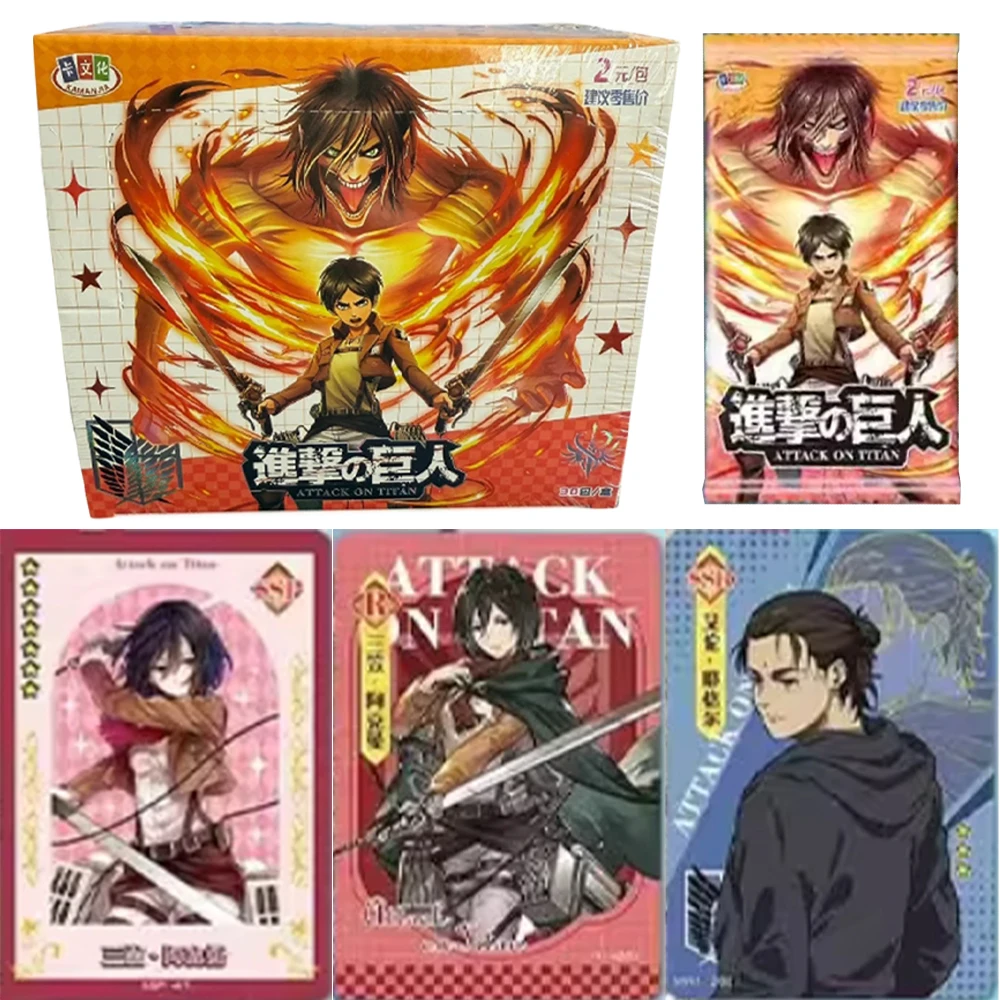

Attack on Titan Card Eren Mikasa Armin Erwin Levi Trading Cards Final Battle Collectible Card Toys Gifts