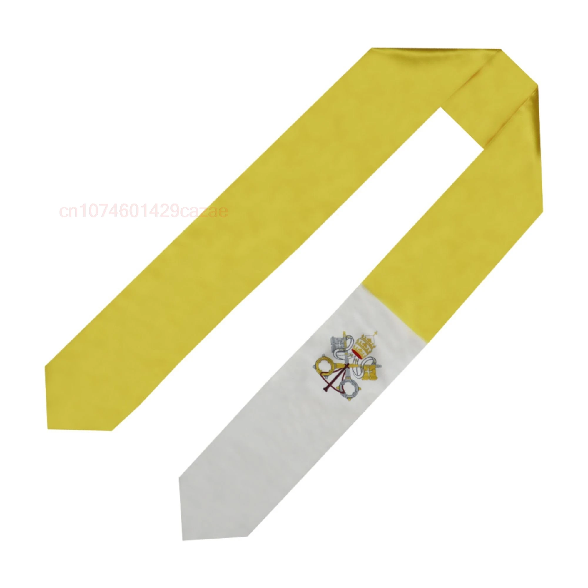 

Vatican City Flag 180*15CM Graduation Sash Stole Scarf Double Sided for Study Aboard International Class Of 2024