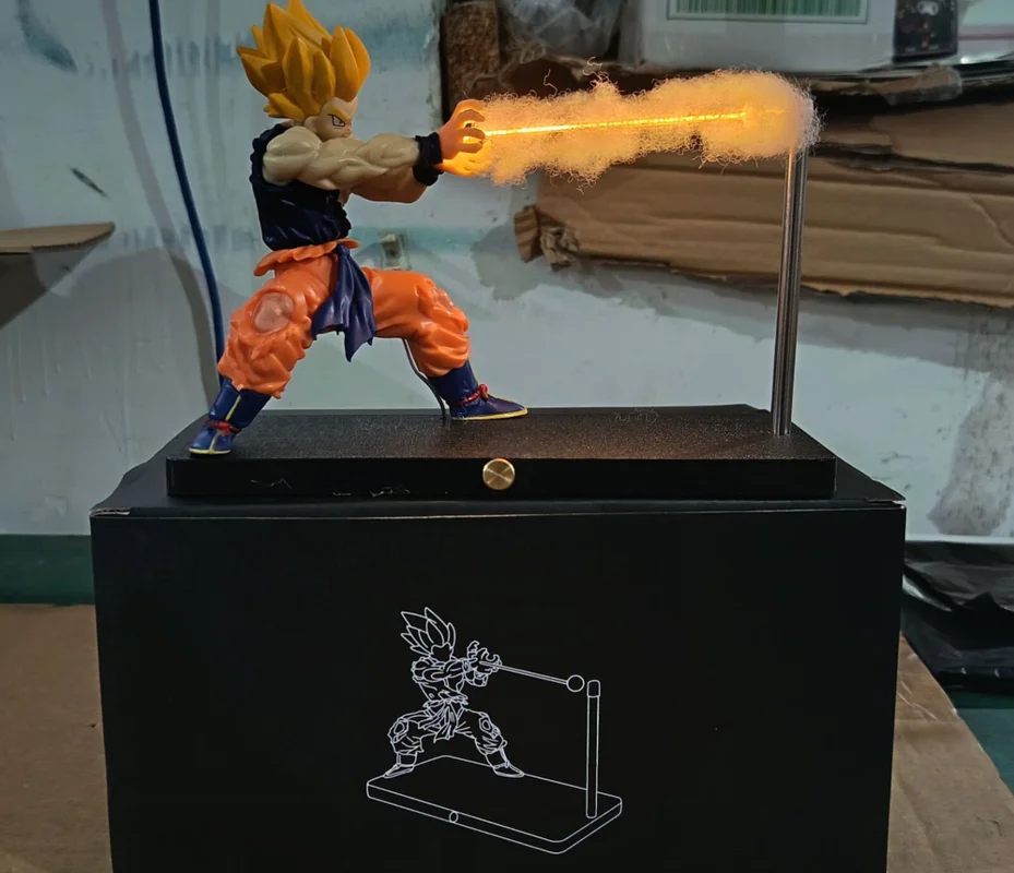 

Rechargeable Yellow Light Dragon Ball Goku Gogeta Magnetic Yellow Led Night Lamp Adjustable Brightness Sci-Fi Model Toy