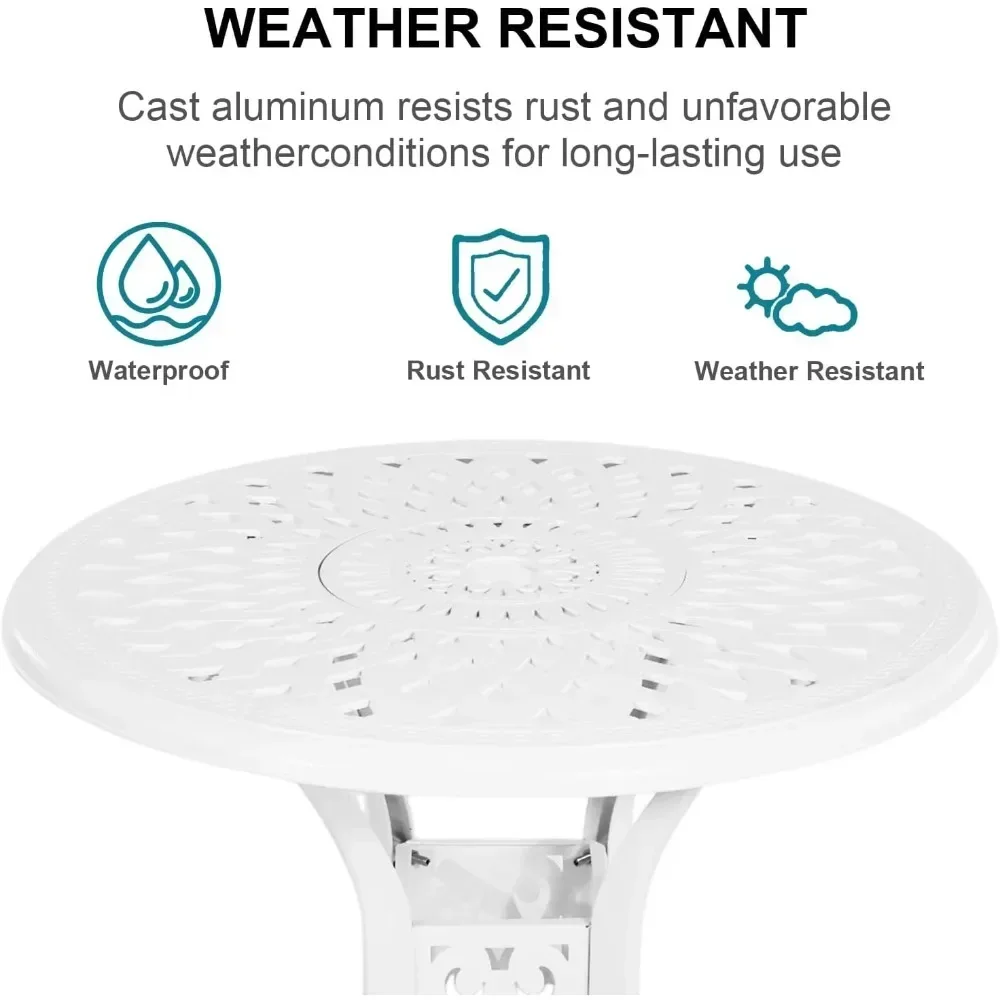 

[New Arrival, Limited Stock!]outdoor patio table and chairs patio dining furniture set cast aluminum outdoor table and bistro ch