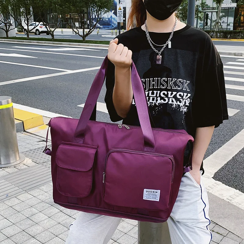 Extended Short Trip Travel Bag Large Capacity Portable Storage Duffle Bag Women Handbag Tote Bags for Women Sport Fitness Bag