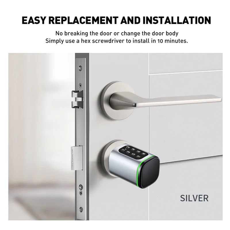 Senha cartão de furto bloqueio inteligente tongtong app bluetooth desbloqueio anti-roubo impressão digital substituição bloqueio cilindro-abju