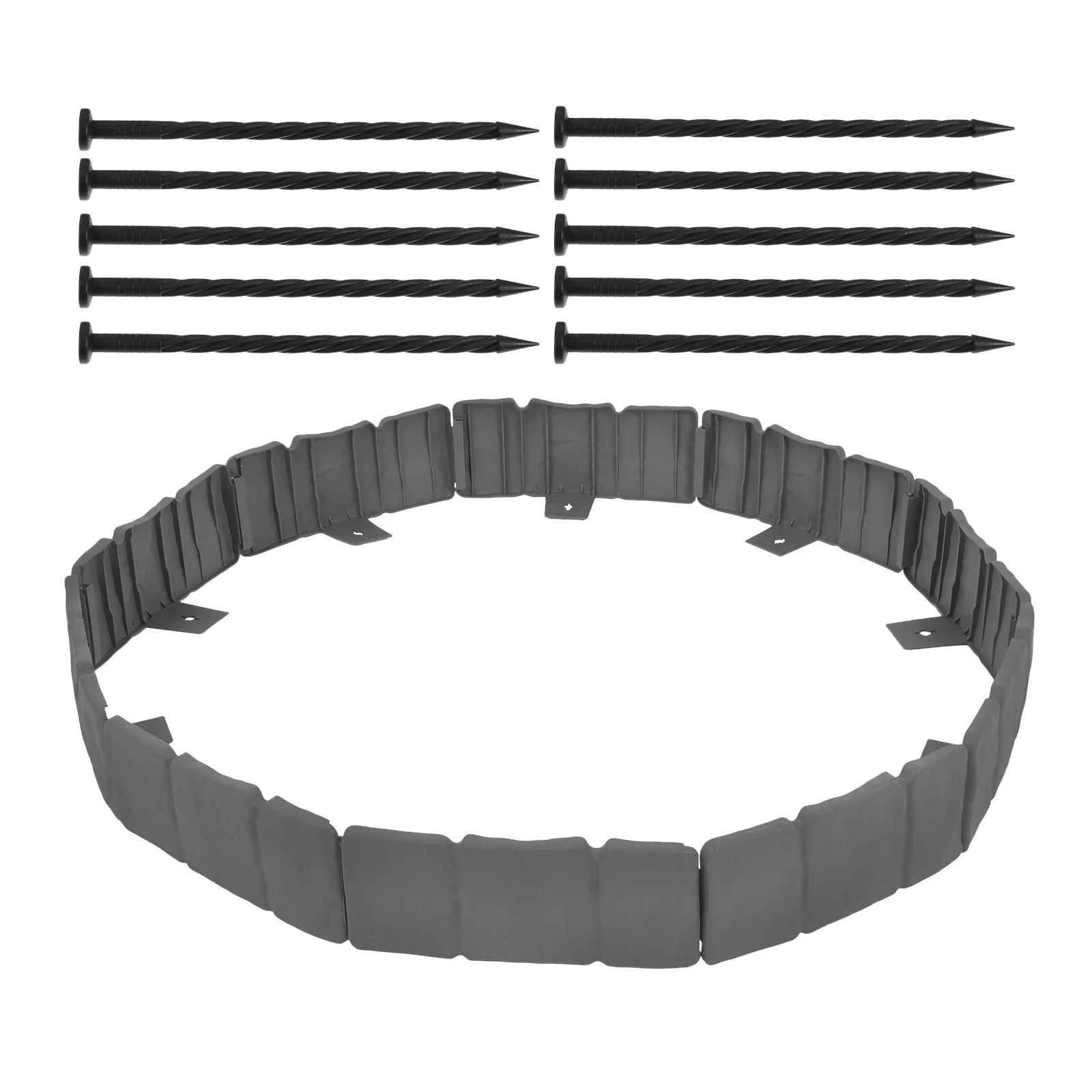 

10Pcs Plastic Garden Edging Natural Stone Look Borders Easy Install Decorative Landscape Fencing Landscape Edging Border