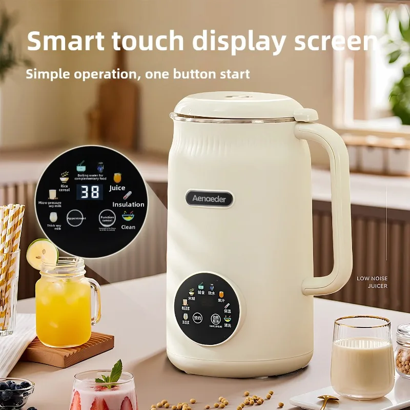Large-Capacity Household Soy Milk Maker-Suitable for 3-4 People, Multi-Functional, Fully Automatic, Filter-Free, Small-Sized Ble