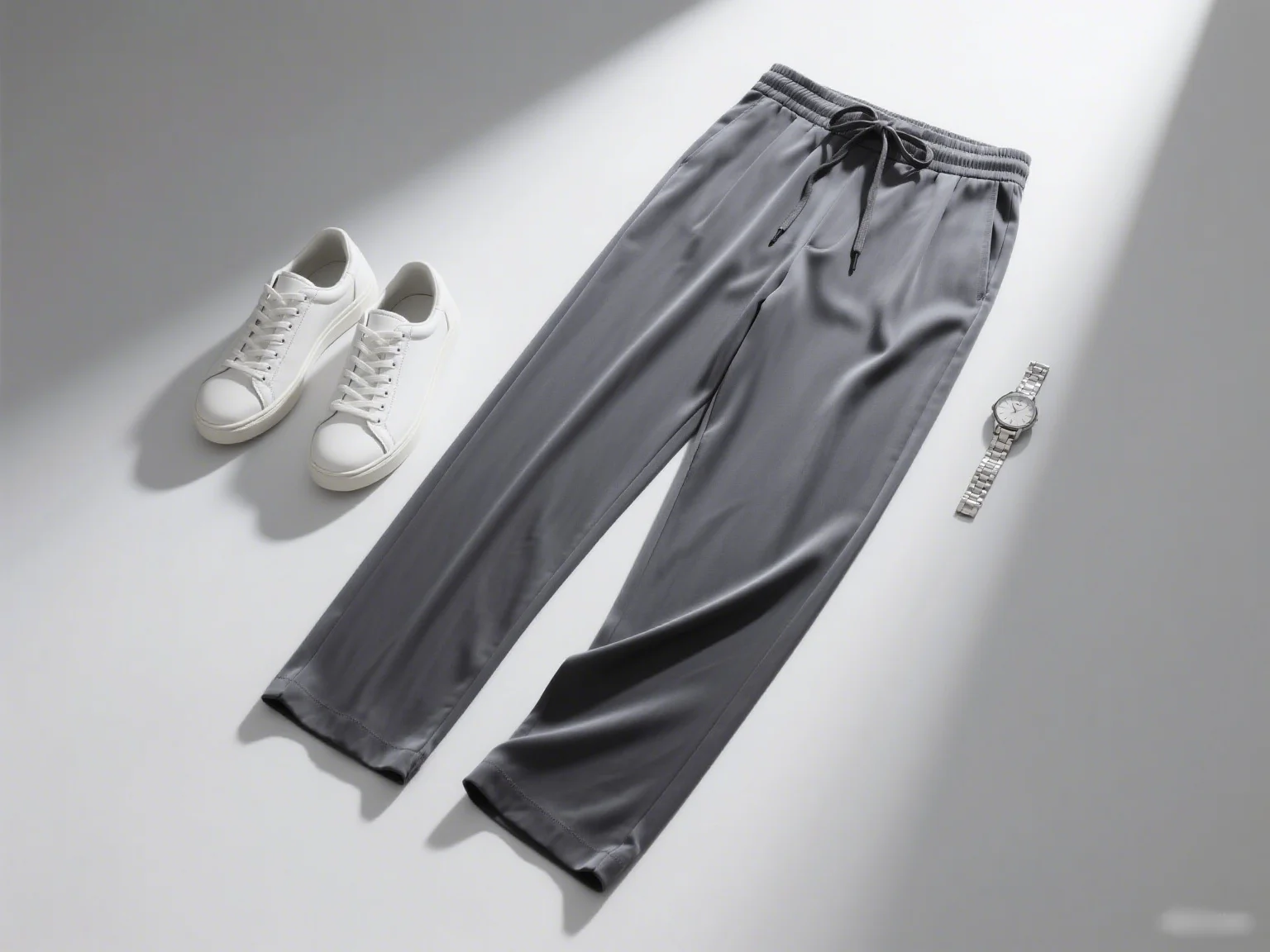 

Summer men's casual high-end ice silk pants sports pants quick drying men's pants sports pants men's stretch plus size