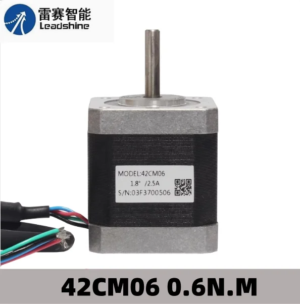 42CM06  Leadshine NEMA 17 Stepper Motor with 0.6N.m Holding Torque 2 Phase Step Motor 4 Wires Shaft Size 5m