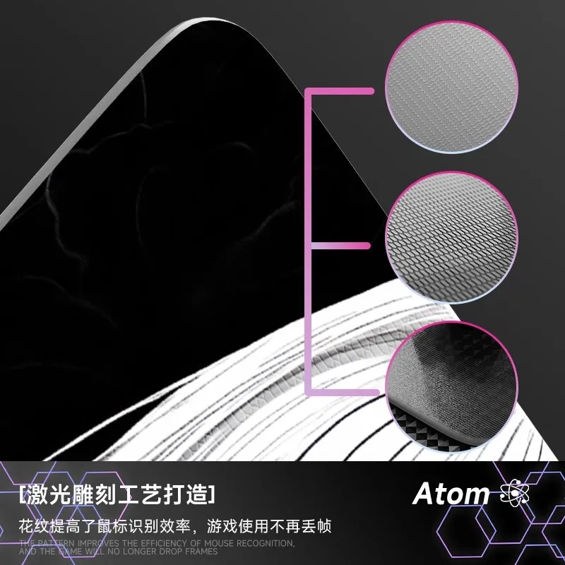 Photovoltaic Glass Mouse Pad Tempered Smooth FPS Esports  3.2mm Large Gaming Desk Pad Customizable Pattern Gamer Accessories